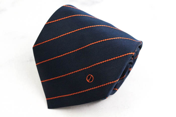 ダンヒル ブランド ネクタイ シルク ストライプ柄 PO メンズ ネイビー Dunhill