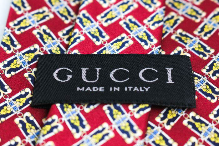 グッチ ブランド ネクタイ シルク 小紋柄 総柄 高級(jí) PO メンズ レッド GUCCI