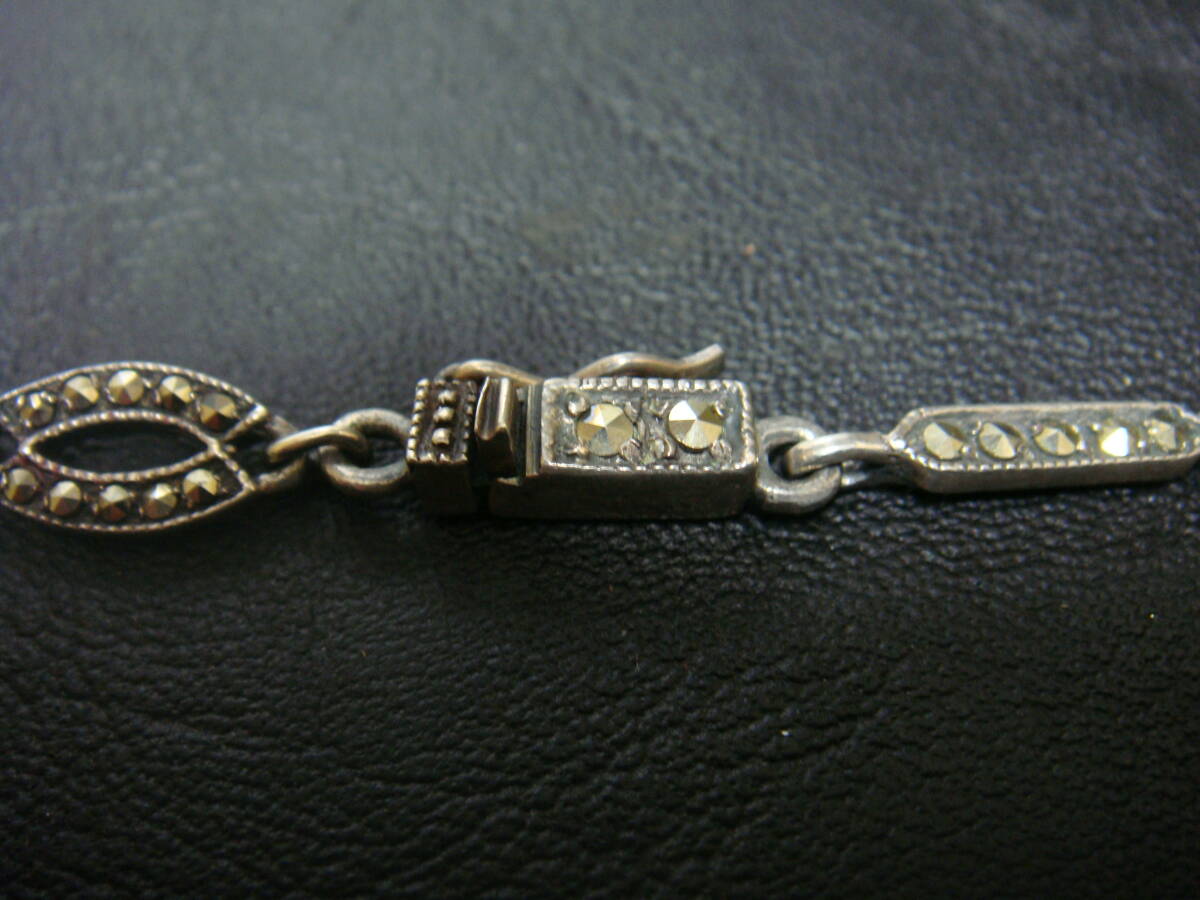 ◆アンティーク デザイン ロクザン ROKUZAN 碌山 ネックレス シルバー マーカサイト◆_画像2