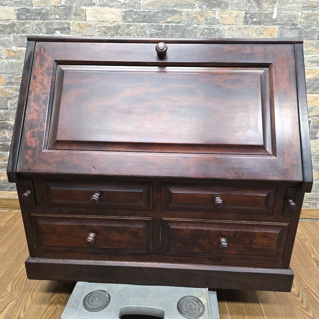 ◆◇4k146 民芸家具 ライティングビューロ W740×D440×H650 書棚 パソコンディスク 書斎 収納 引き出し 和風 お洒落♪◇◆
