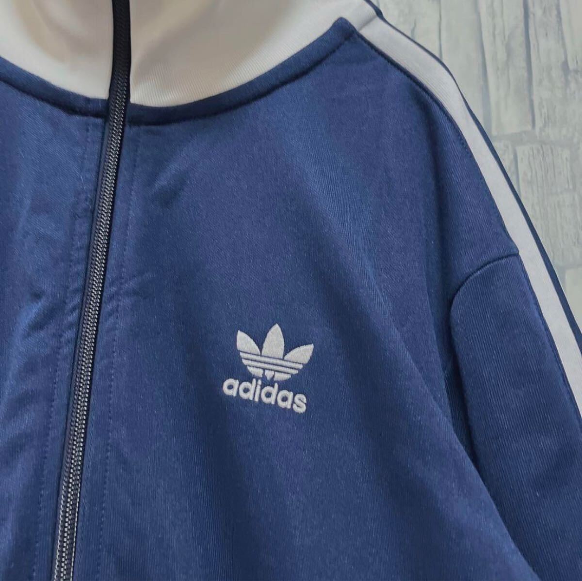 adidas アディダス ジャージ 上 トラックジャケット L ネイビー adidas アディダス ジャージ 上 トラックジャケット L ネイビー