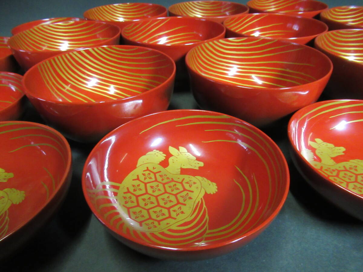 レア 40年以上物！ 能登 輪島塗 本堅地漆器 花笩蒔絵 煮物椀