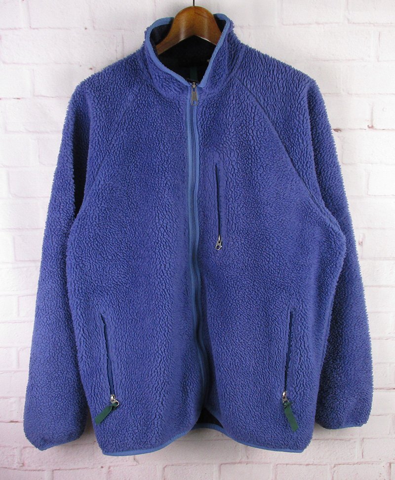 FJ26028 Patagonia パタゴニア 90s レトロカーディガン フリースジャケット USA製 ブルー系 L