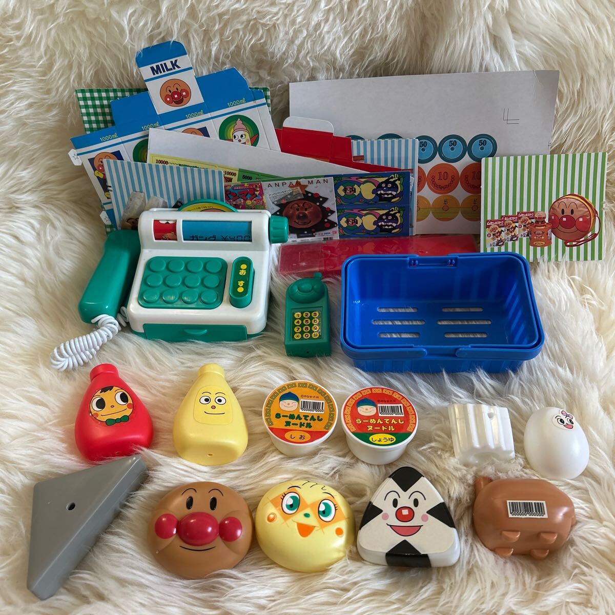 廃盤'レア'アンパンマン'昭和レトロ'コンビニ' アンパンマンレジスター'レジスター'おもちゃ'おままごと'フィギュア