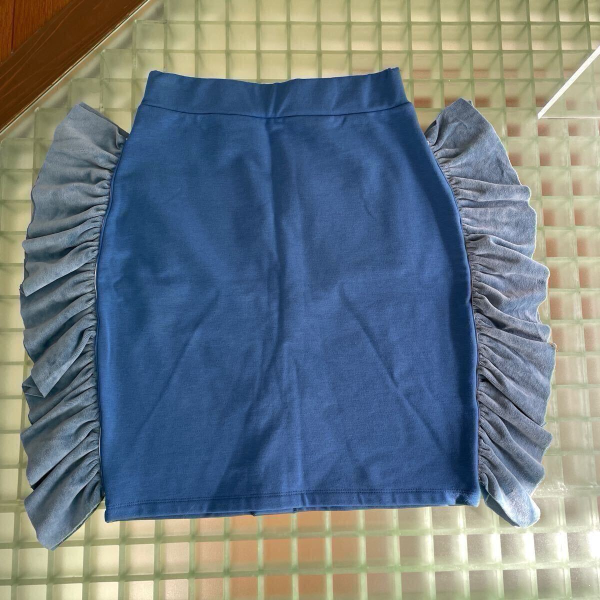 little sunny bite リトルサニーバイト スカート　青　フリル_画像3