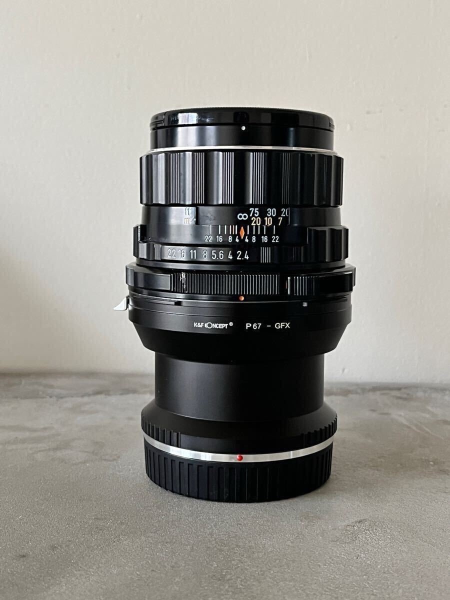 Pentax Takumar 105mm f2.4 GFXマウントアダプター付き Pentax smc takumar 105mm f2 4 Gマウント変換アダプター付き