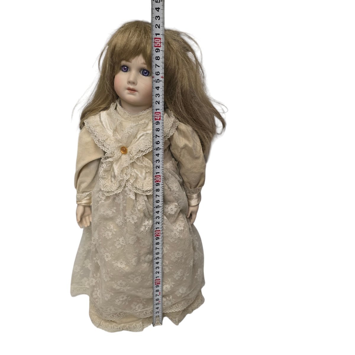 ビスクドール 全長約53cm AG CD111 刻印 手足顔陶器製 希少 ビスクドール 全長約53cm AG CD111 刻印 手足顔陶器製 希少