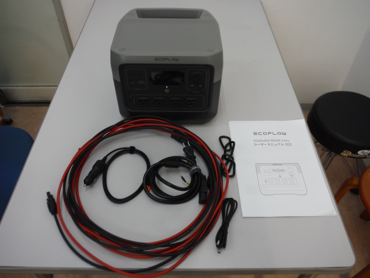 ●○ ECOFROW ポータブル電源 RIVER 2 Pro 768Wh ソーラーパネル 延長ケーブル付 中古美品 鳥取県 引取歓迎