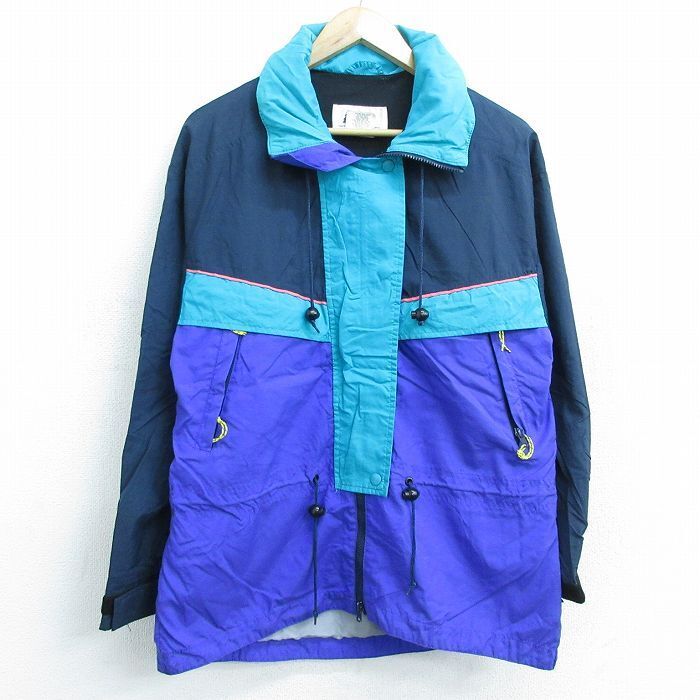 【50%OFF】古着 長袖 ナイロン マウンテン ジャケット レディース 90s REI アールイーアイ REI 紫他 パープル 内側メッシュ 22jan17 中 5OF
