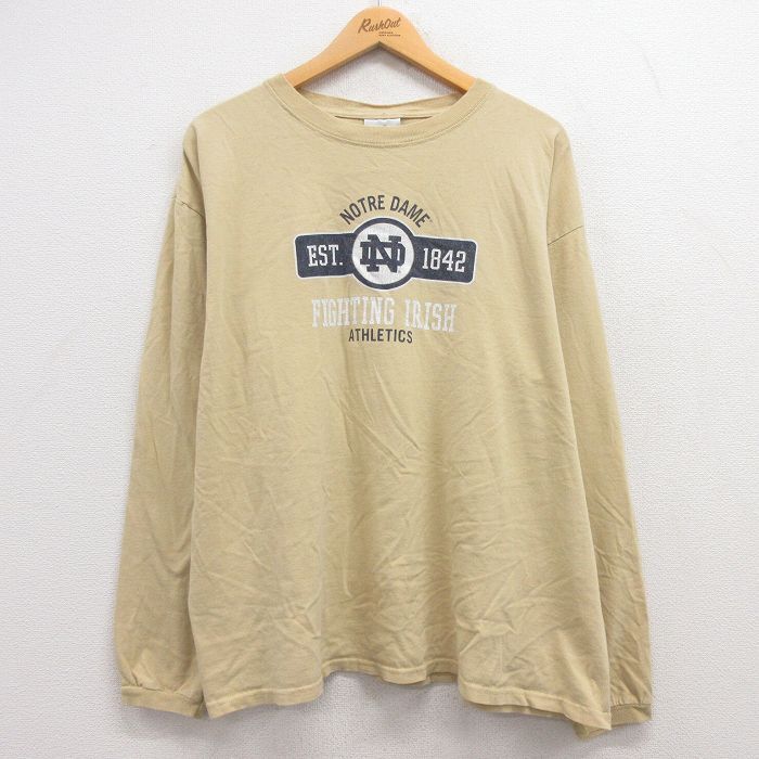 【30%OFF】XL/古着 アディダス adidas 長袖 ビンテージ Tシャツ メンズ 00s ノートルダム ファイティングアイリッシュ 大きいサイズ コ 3OF