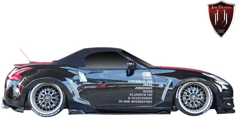 【M's】 日産 Z34 フェアレディZ 前期型 (2008-2021) JOB DESIGN サイドフリッパー 左右 FRP ジョブデザイン JOBDESIGN エアロ パーツ 部品