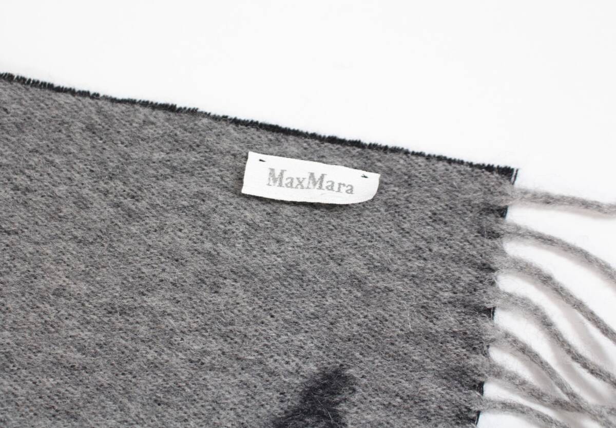 Y6635#◆中古美品◆MaxMara マックスマーラ マフラー グレー系カラー_画像10