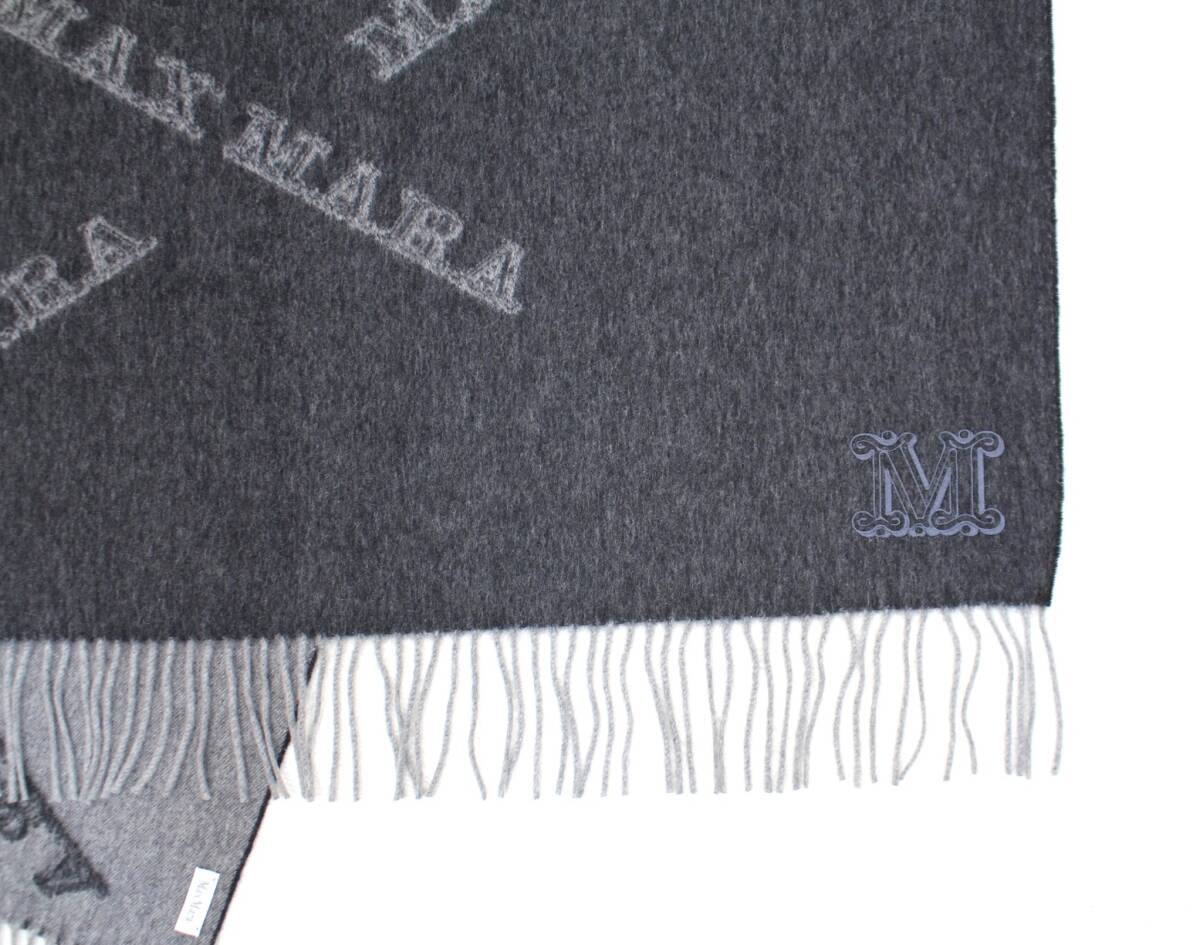 Y6635#◆中古美品◆MaxMara マックスマーラ マフラー グレー系カラー_画像6