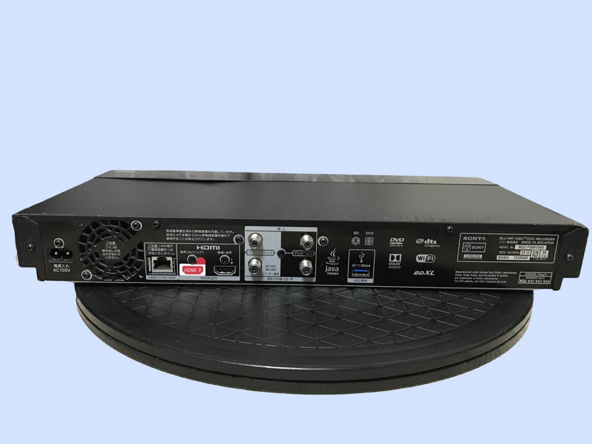 SONY BDZ-FBW1000 ブルーレイディスクレコーダー ジャンク M5268 ソニー ブルーレイディスクレコーダー BDZ-FBW1000
