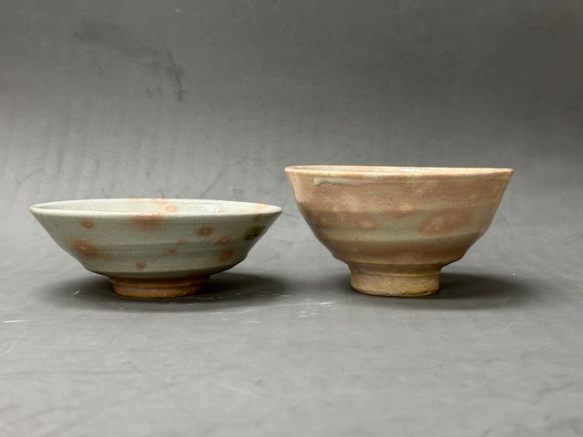 2213〕☆萩焼椿窯天鵬山廣瀬淡雅作茶碗と平茶碗☆|跨買TOKUKAI