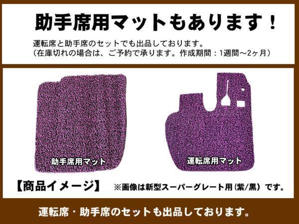  Blue TEC Canter wide foot less coil floor mat for driver`s seat H22- purple / black 