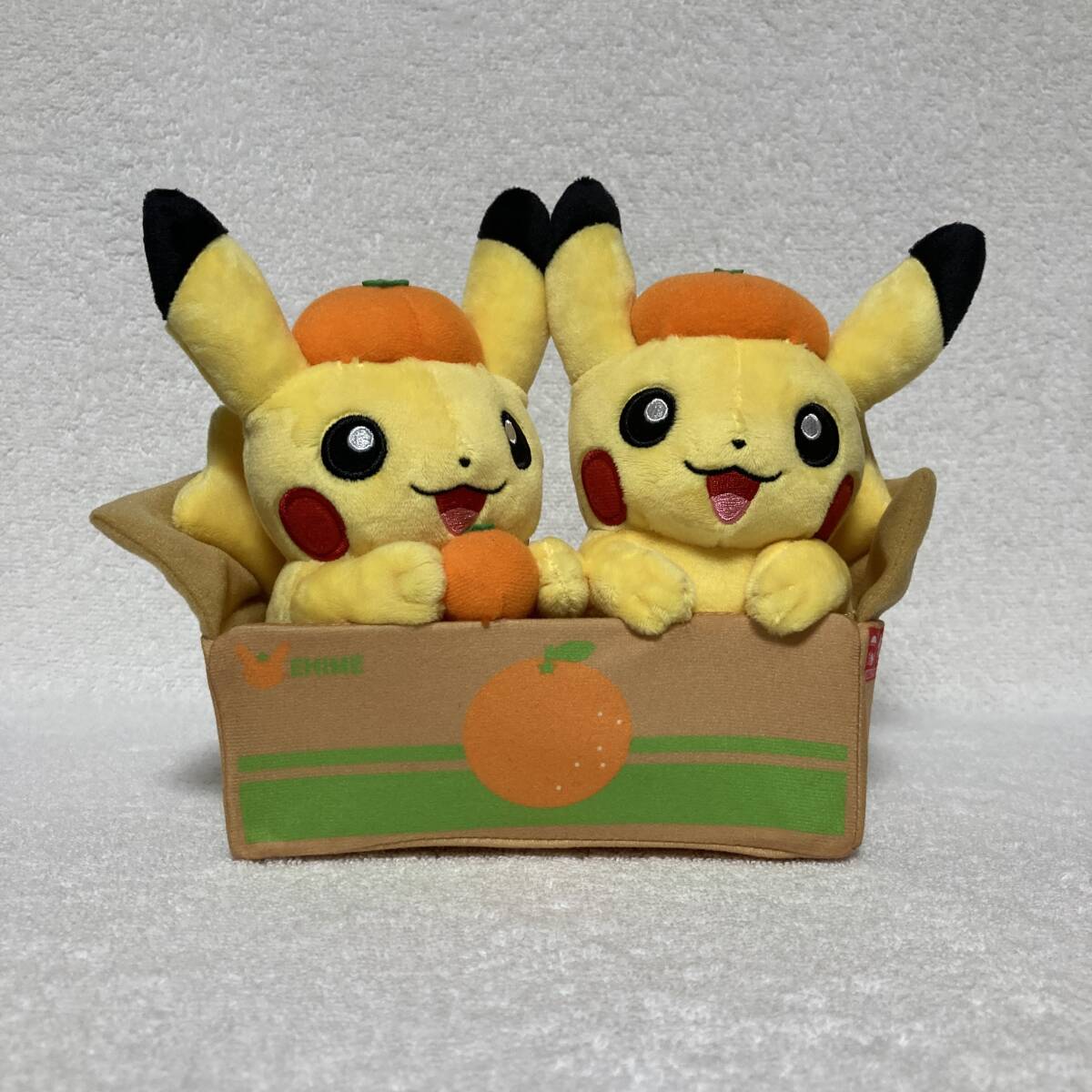 ペアピカチュウとえひめみかん ポケットモンスター ぬいぐるみ ポケモンストア エミフルMASAKI店 愛媛限定