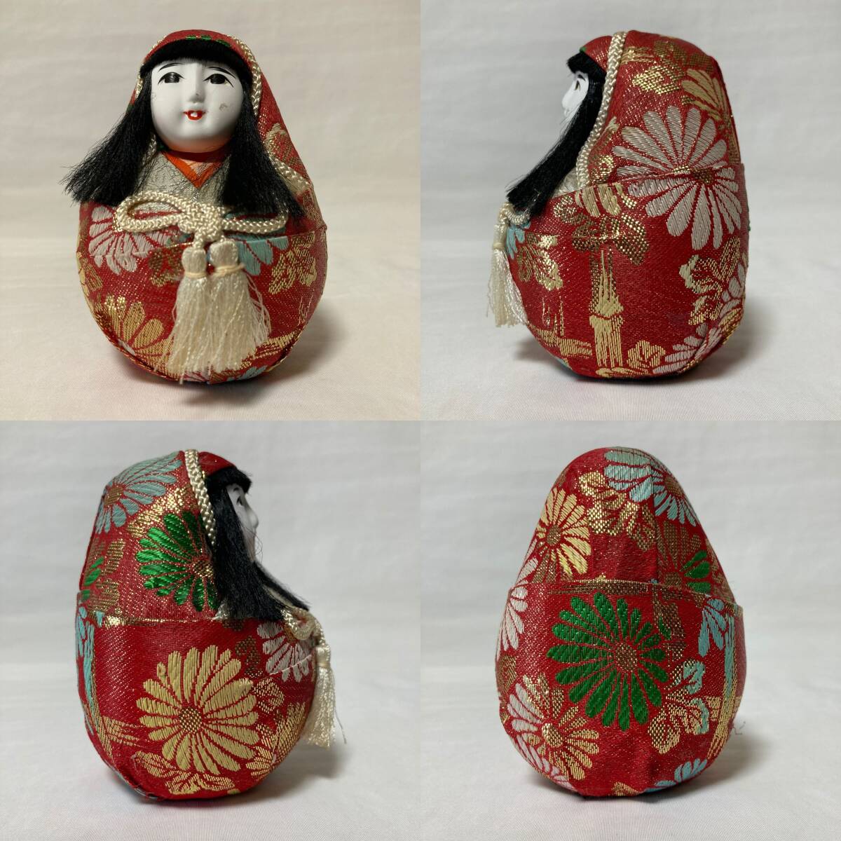姫だるま 置物 ペア 畳付き - 愛媛の民芸品_画像4