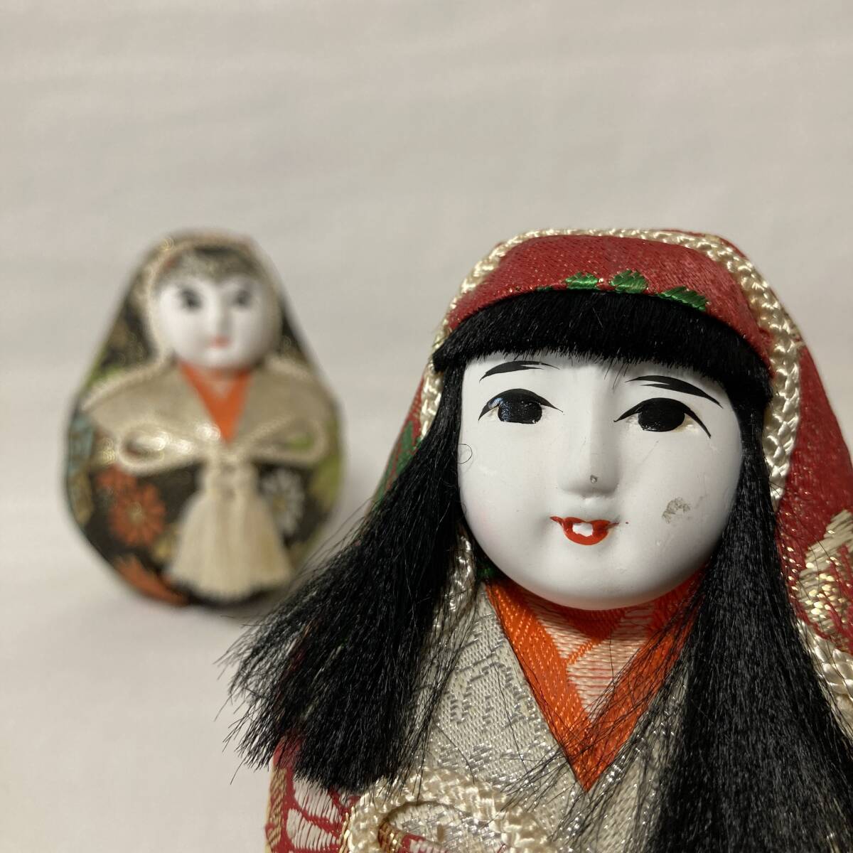 姫だるま 置物 ペア 畳付き - 愛媛の民芸品_画像3