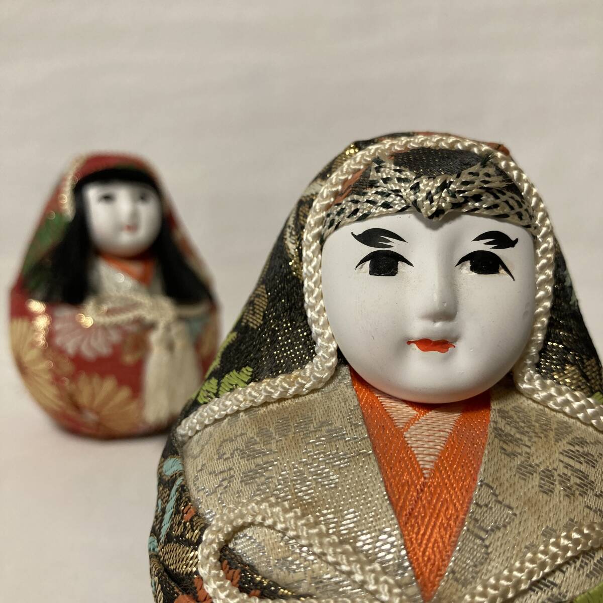 姫だるま 置物 ペア 畳付き - 愛媛の民芸品_画像5