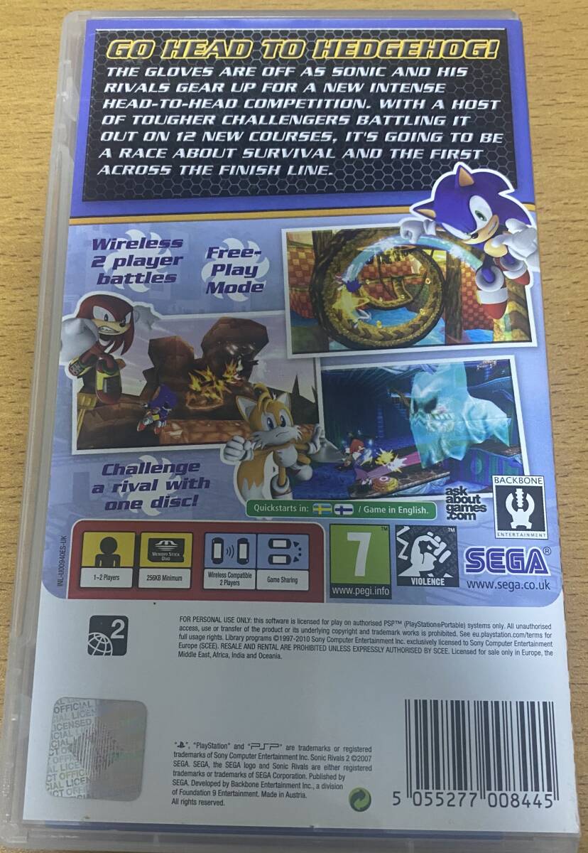 海外版・欧州版 PSP Sonic Rivals 2 中古｜Yahoo!フリマ（旧