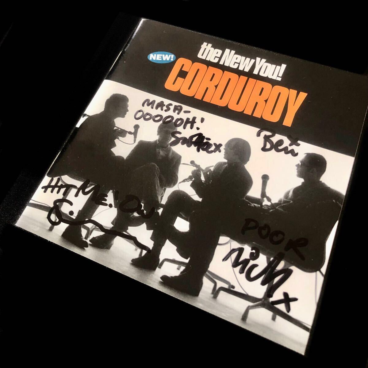 超貴重 メンバー4人 直筆サイン入り 廃盤CD「CORDUROY / THE NEW