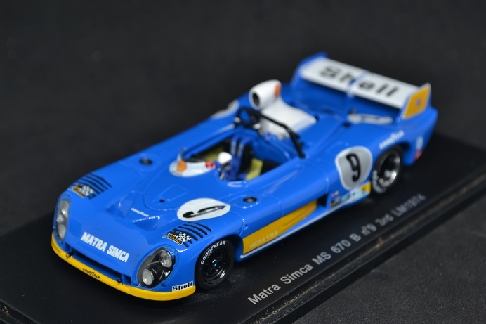 SPARK 1/43 Matra Simca MS 670 B No.9 3rd LM 1974 スパーク マトラ シムカ MS670B ル・マン 24時間 3位 デカール付き 絶版 希少 レア