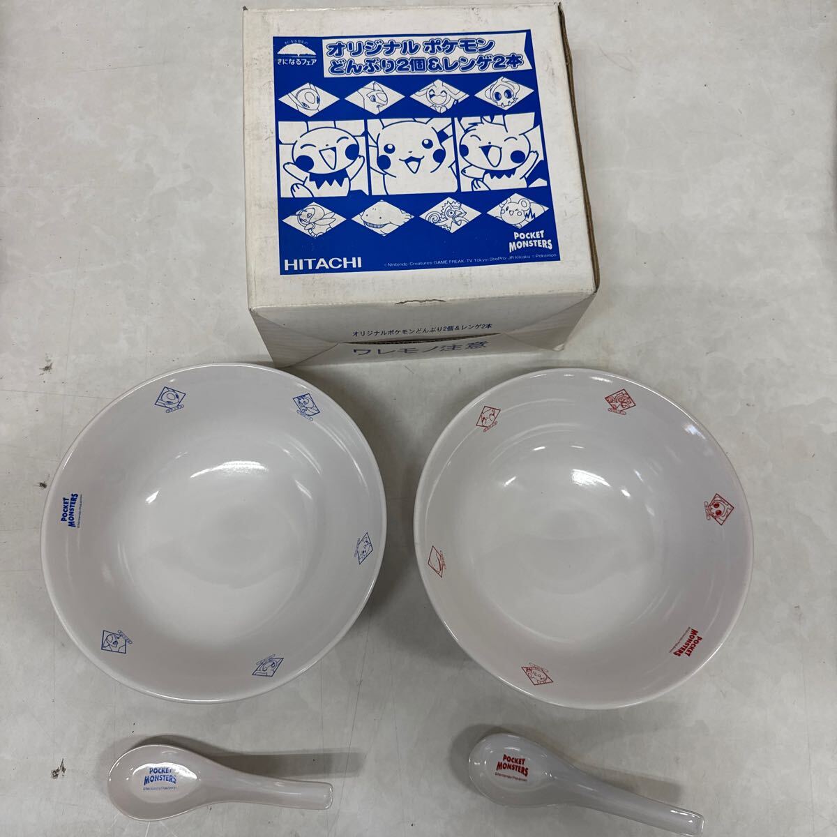 ポケットモンスター≪どんぶり 2個 レンゲ 2個≫陶器製 丼