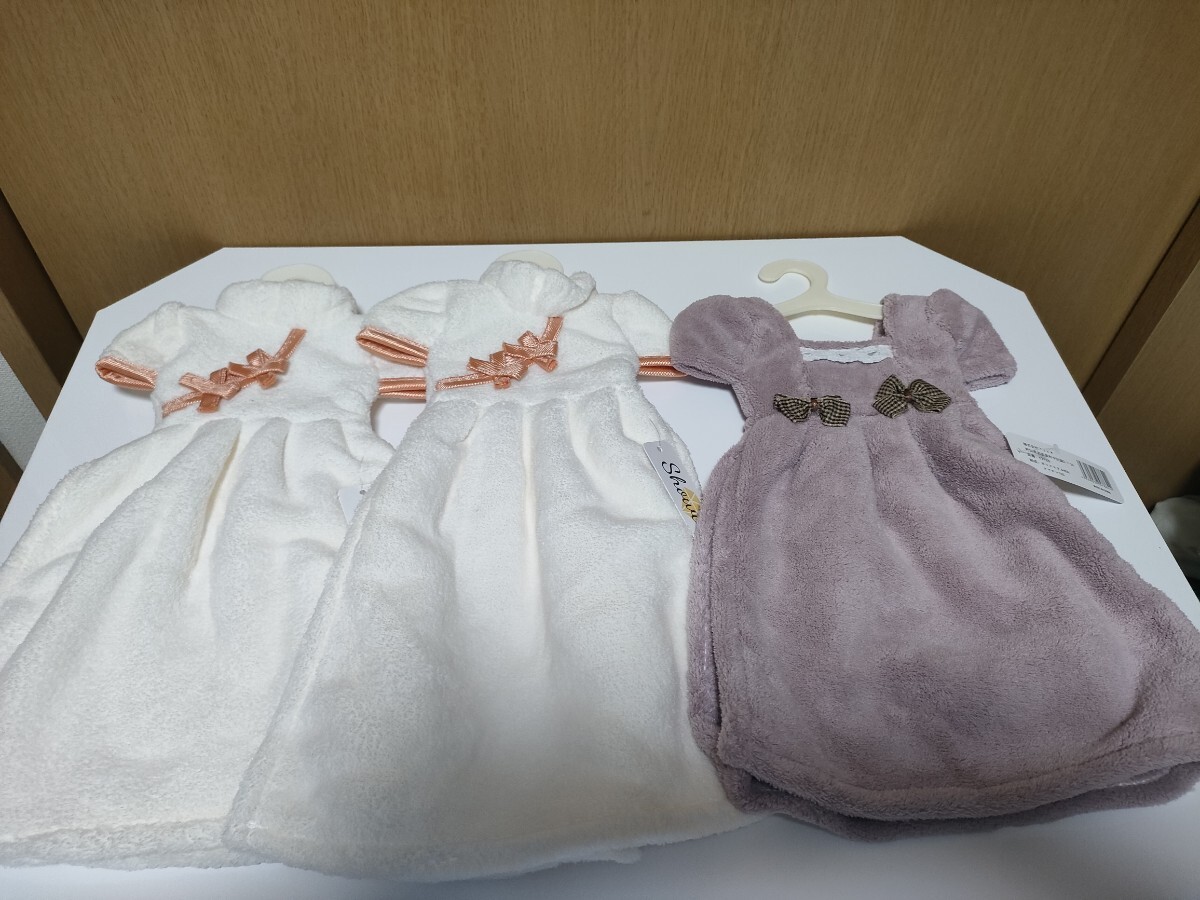 3枚セット　ドレスタオル　ワンピース　チャイナ服風　マイクロファイバー　キッチンタオル