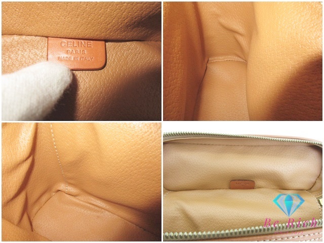 セリーヌ CELINE バニティ バッグ ポーチ マカダム ブラウン 茶 PVC レザー ロゴ アクセサリー 化粧 コスメ【中古】【送料無料】 bk9560