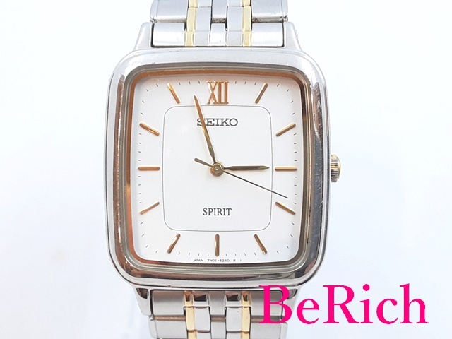 セイコー SEIKO スピリット メンズ 腕時計 7N01-5210 白 ホワイト 文字盤 SS ブレス アナログ QZ ウォッチ SPIRIT 【中古】 ht4836