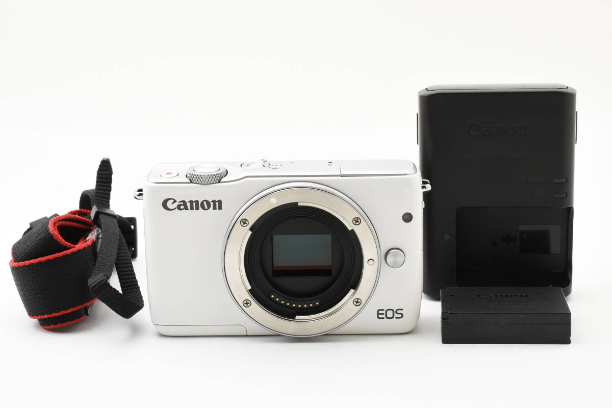 美品 Canon Eos M10 ミラーレス デジタルカメラボディ ホワイト キヤノン 564