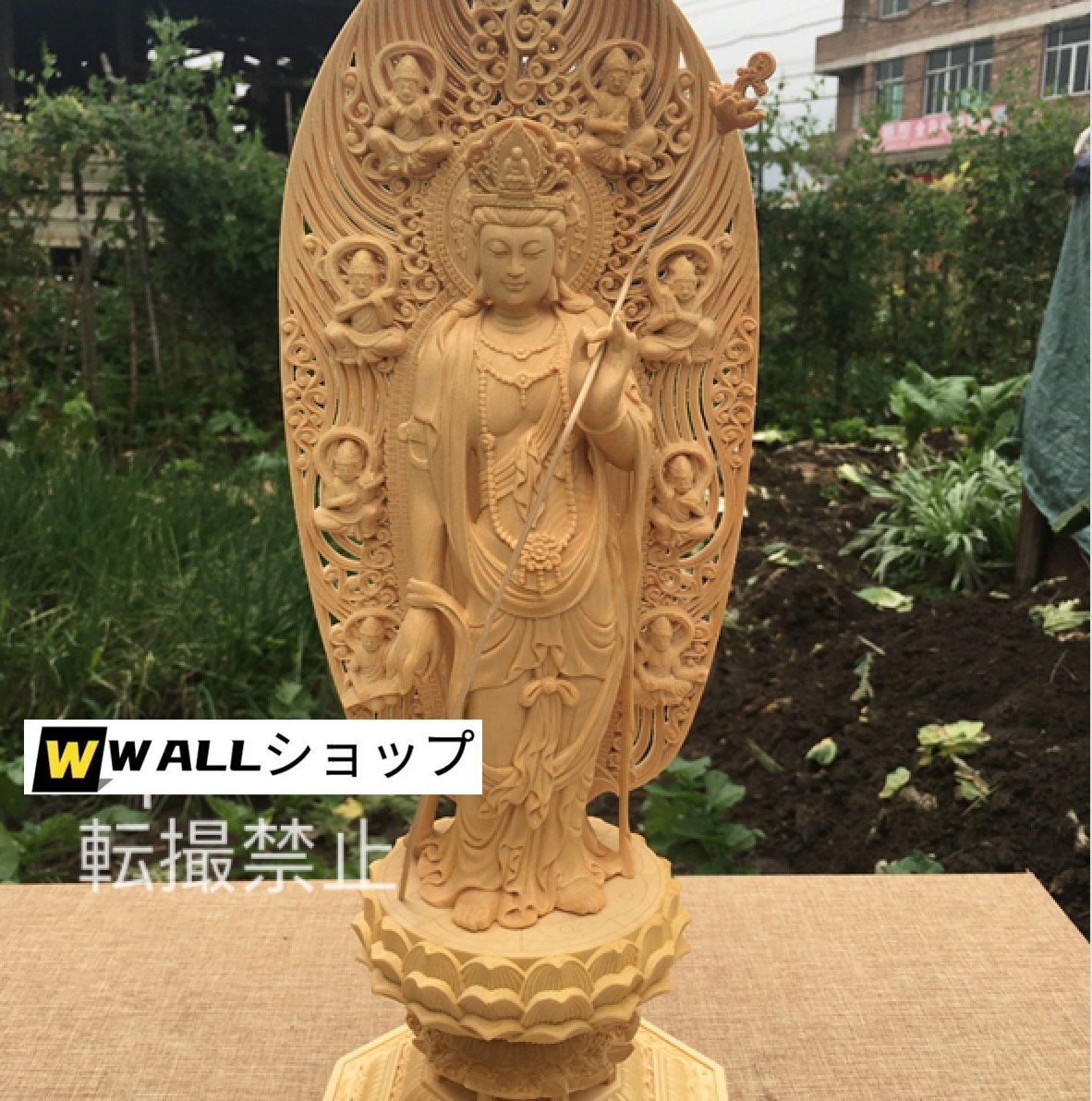 B1673☆新品極上品 総檜材/仏教工芸品/ 憎め 木彫仏教 精密彫刻 B1673☆新品極上品 総檜材/仏教工芸品/ 憎め 木彫仏教 精密彫刻
