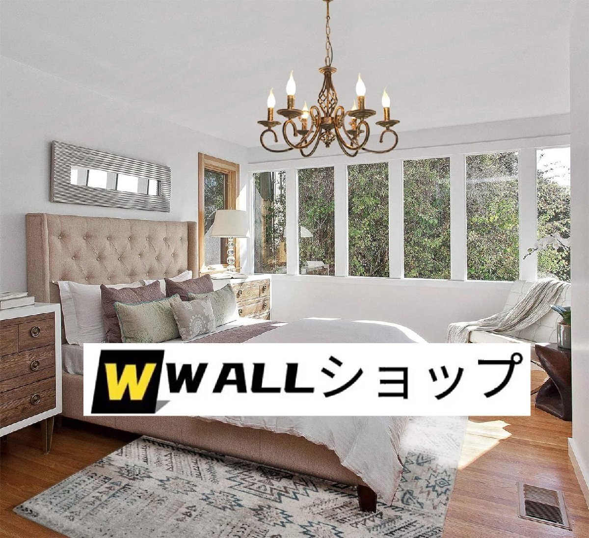 素樸な6燈シャンデリア フレンチカントリーヴィンテージシャンデリア アンティークブロンズペンダン ペンダント照明器具