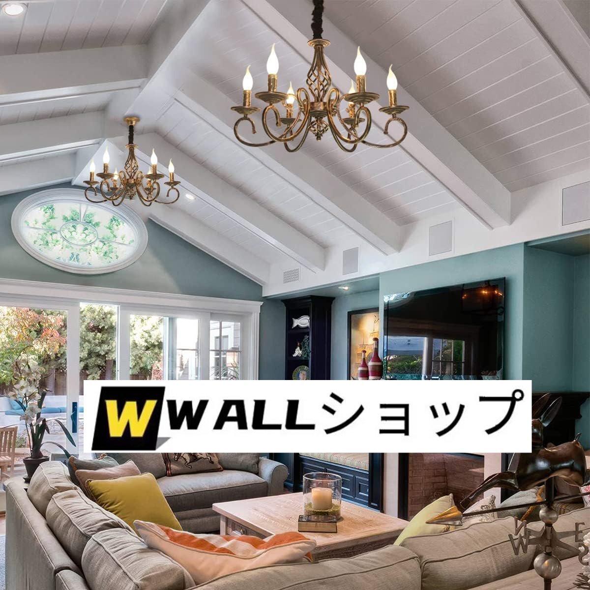 素樸な6燈シャンデリア フレンチカントリーヴィンテージシャンデリア アンティークブロンズペンダン ペンダント照明器具