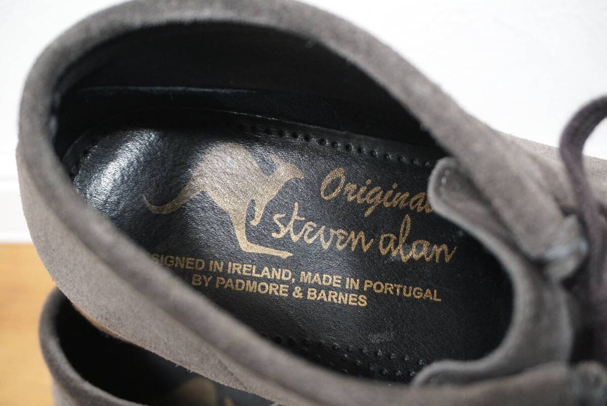 steven alan別注Padmore＆Barnes ORIGINAL SUEDE GREY 8 26.5cm位 _画像9