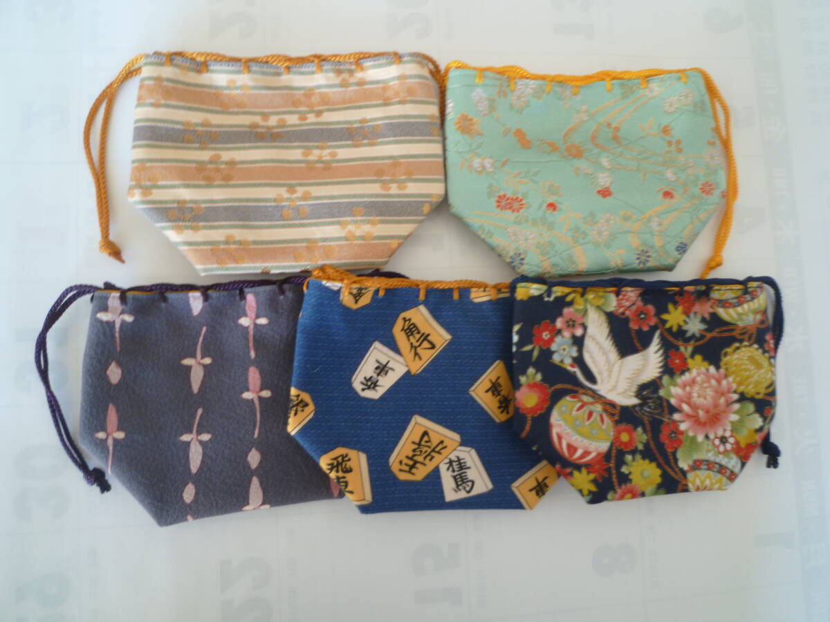 将棋駒袋　セール5点アソート　2800円　④