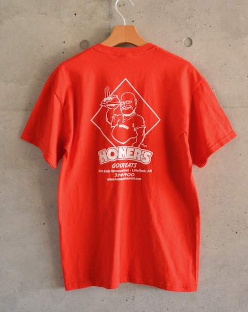 【 アメリカ HOMER'S 】バックプリントあり 半袖 Tシャツ M / GILDAN Heavy Cotton ヘビーコットン