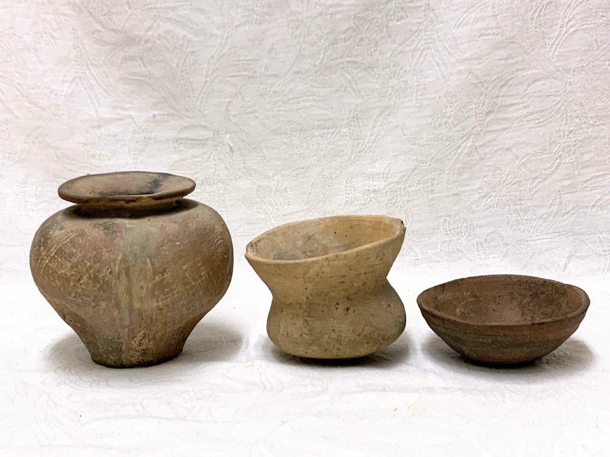 ∇花∇12~13世紀古代イスラム陶の大名品 波斯青釉銀化堆線縄文 ∇花∇12~13世紀古代イスラム陶の大名品 波斯青釉銀化堆線縄文