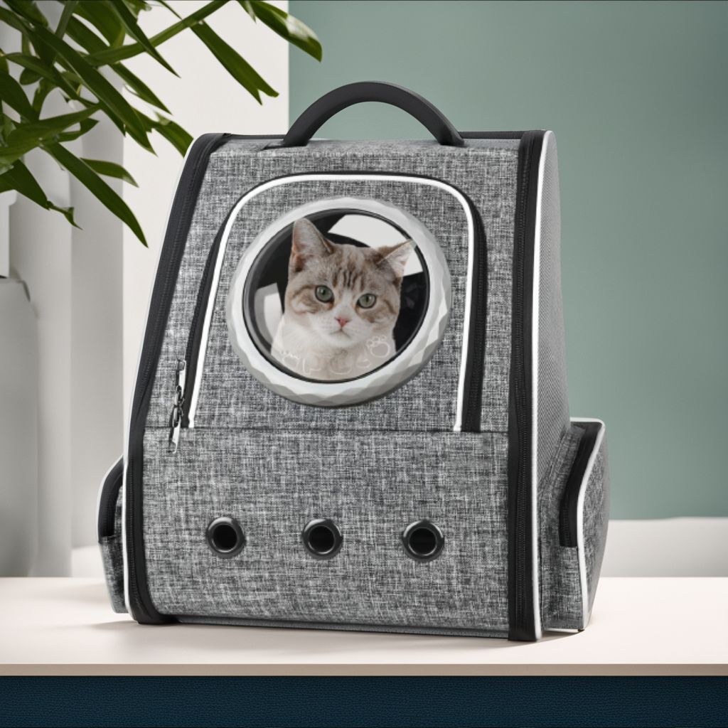 * space ship. like design pet rucksack folding ventilation 