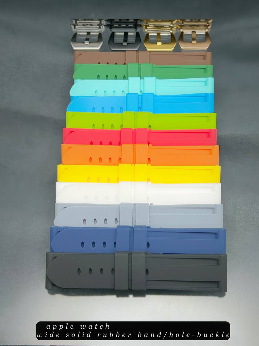 ディープ ラバー ベルト アップルウォッチ ホールバックル付 ウルトラ 49mm 46mm 41mm 45mm 40mm 44mm38mm42mm APPLEWATCH SE シリーズ１０