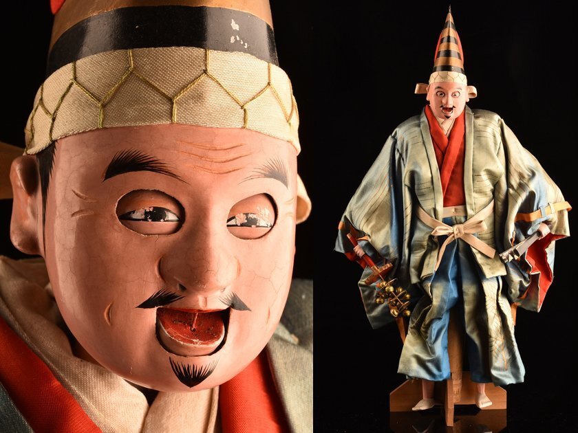 江戸時代 人形 武者人形 江戸期 竹田人形 刀 大木を抱えた侍 江戸時代 人形 武者人形 江戸期 竹田人形 刀 大木を抱えた侍