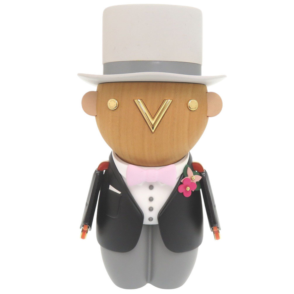新品同様 ルイ ヴィトン ガストン ブライドグルーム GI0761 ウッド ブラック/グレー オブジェ 黒 LV 1281 LOUIS VUITTON