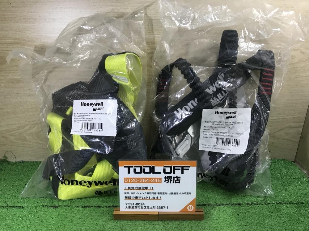 011◎未使用品・即決◎HONEYWELL タイプ2 ダブルランヤード&フルハーネス DL-C1J-DL FP81HH100DU 堕落制止用器具 新規格 安全帯