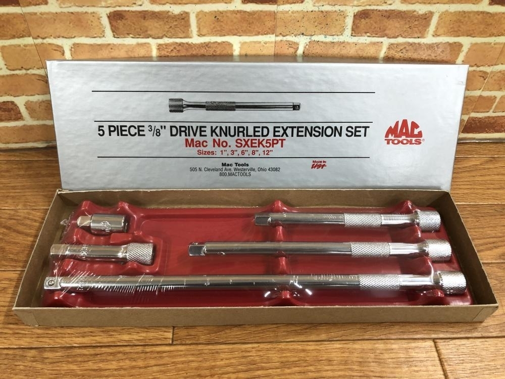 003☆未使用品☆MACTOOLS 3/8ヌールドエクステンションバーセット SXEK5PT