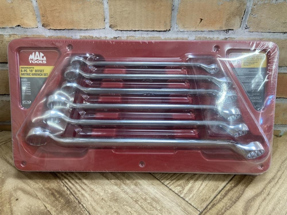 003☆未使用品☆MACTOOLS メトリックモディファイド10°オフセットメガネレンチ SBOM62PTR 10mm～19mm、21mm、24mm