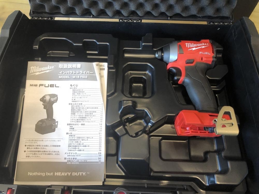 004★未使用品★Milwaukee ミルウォーキー 充電式インパクトドライバ M18FID2-0X0 本体のみ 18V
