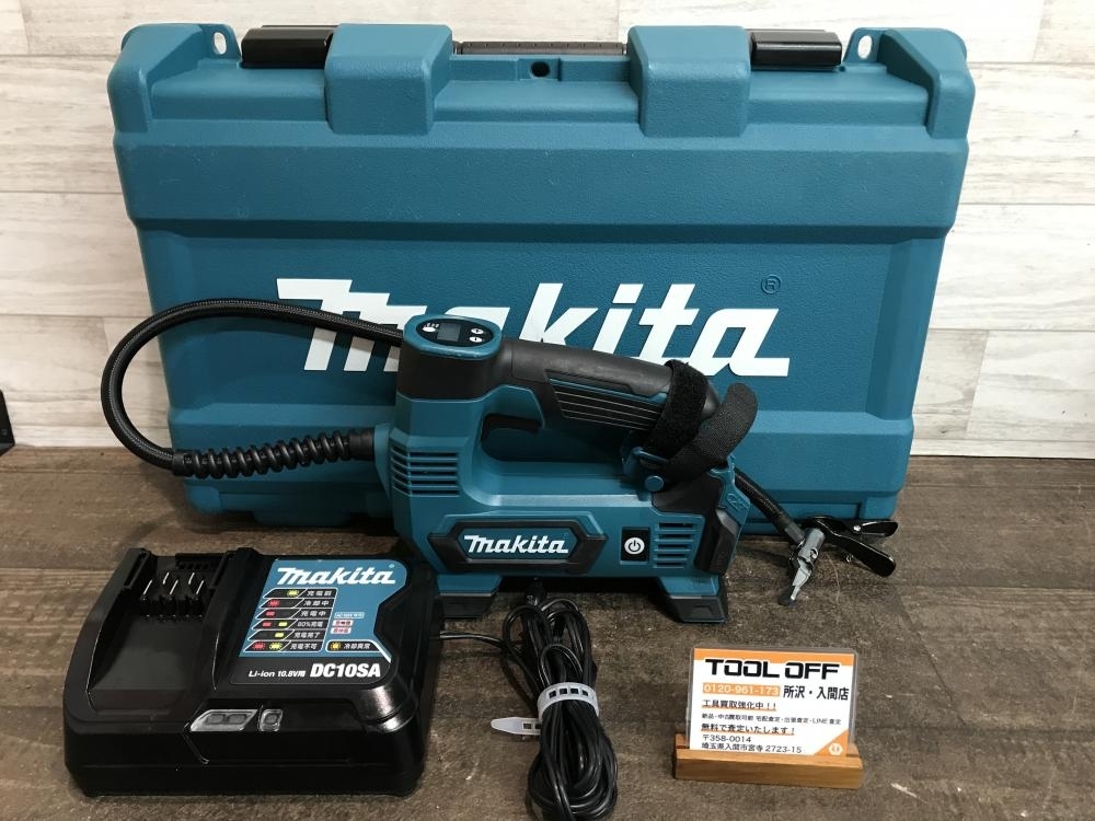 009▼おすすめ商品▼マキタ makita 充電式空気入れ MP100D 充電器付 通電OK 10.8V
