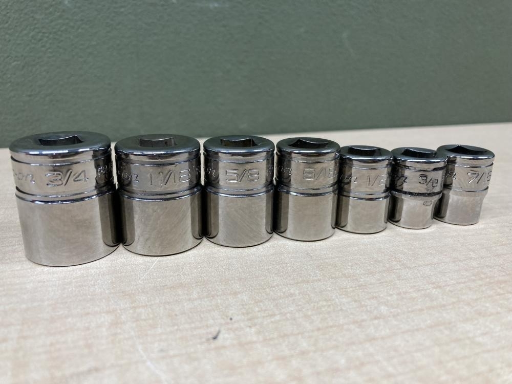 ◇Snap-on 3/8 9.5mm インチ、シャローソケットセット |スパナ ◇Snap-on 3/8 9.5mm インチ、シャローソケットセット |スパナ