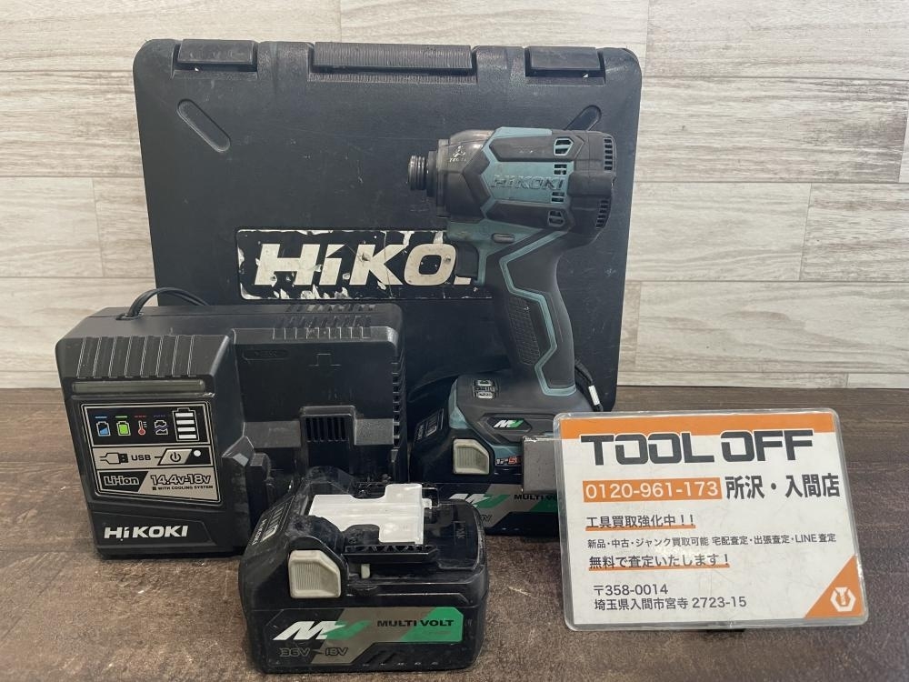 009▼おすすめ商品▼HiKOKI ハイコーキ コードレスインパクトドライバ WH36DC 2XP セームブルー 箱違う 動作OK